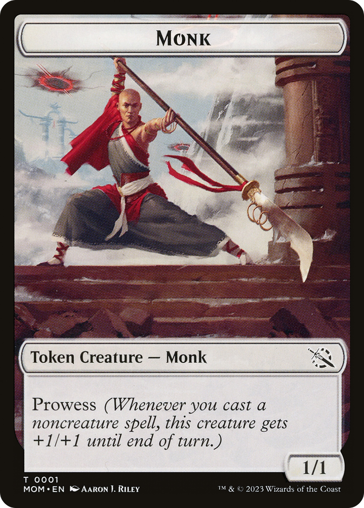 Monk // Phyrexian Saproling Double-Sided Token [March of the Machine Tokens] | Gate City Games LLC