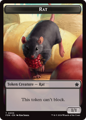 Elf Warrior // Rat (0030) Double-Sided Token [Foundations Tokens] | Gate City Games LLC