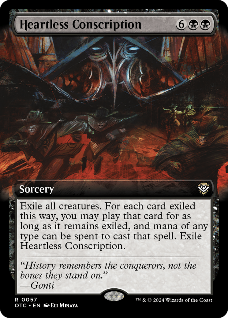 Heartless Conscription (Extended Art) [Outlaws of Thunder Junction Commander] | Gate City Games LLC