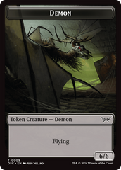 Demon // Manifest Double-Sided Token [Duskmourn: House of Horror Tokens] | Gate City Games LLC