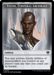 Clue // Emblem - Teferi, Temporal Archmage Double-Sided Token [Commander Masters Tokens] | Gate City Games LLC