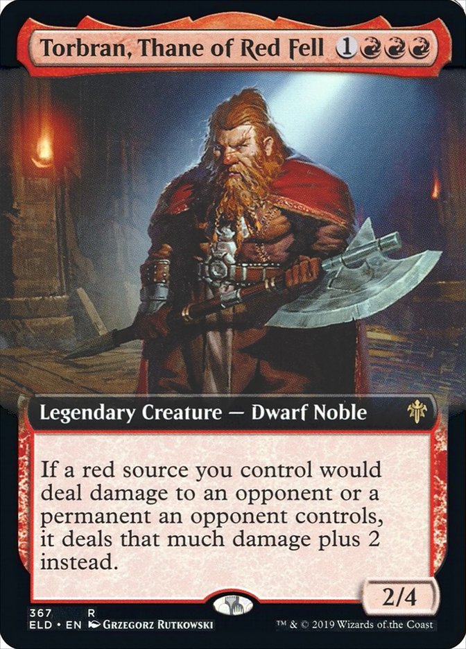 Torbran, Thane of Red Fell (Extended Art) [Throne of Eldraine] | Gate City Games LLC