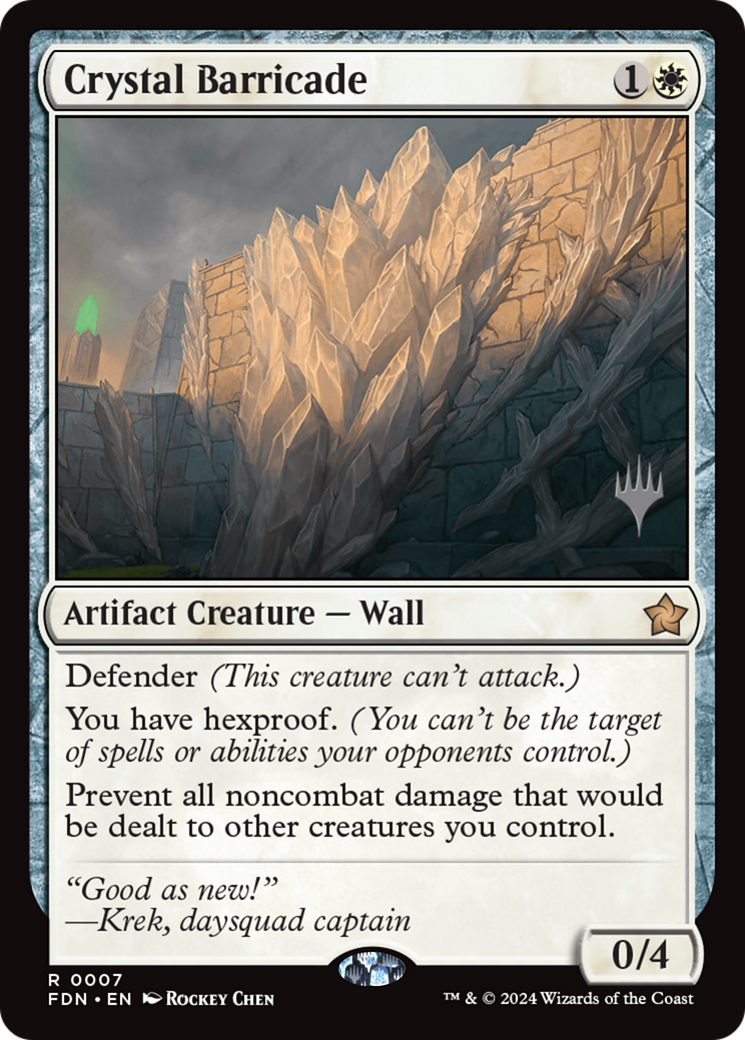 Crystal Barricade [Foundations Promos] | Gate City Games LLC