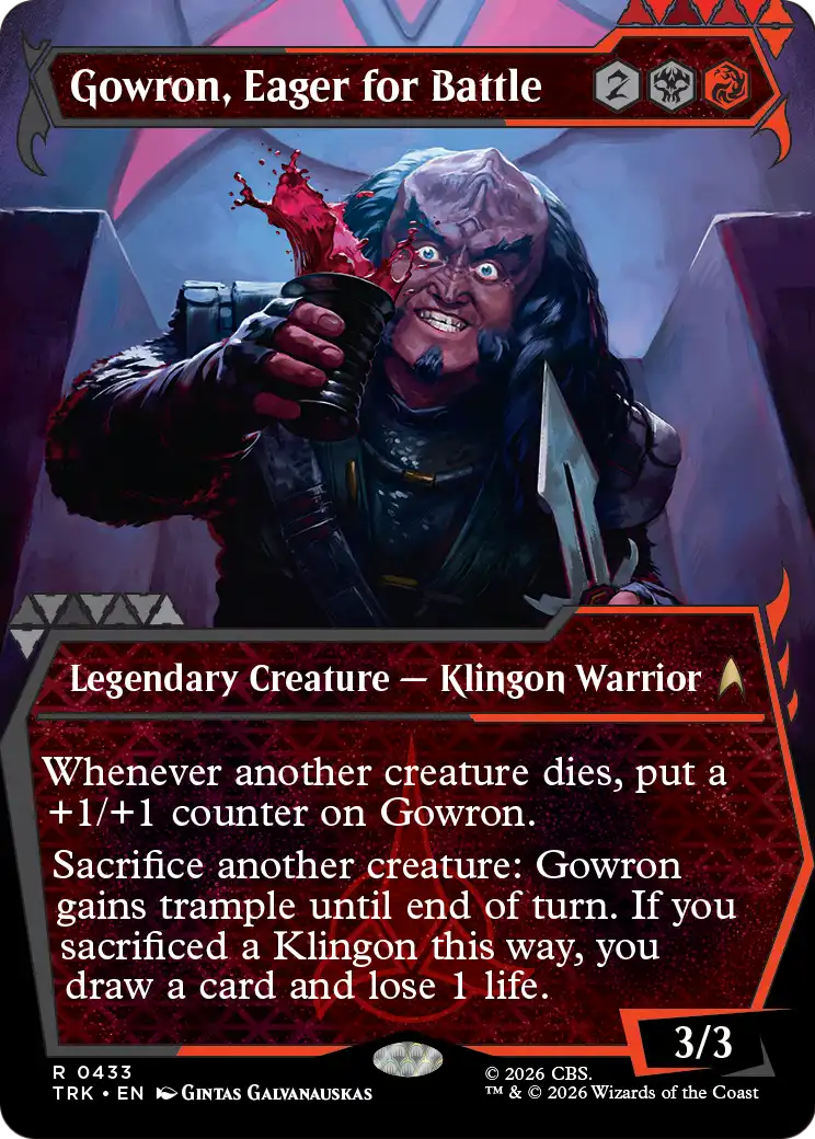 Gowron, Eager for Battle (Showcase) [Star Trek] | Gate City Games LLC