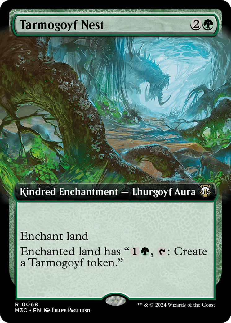 Tarmogoyf Nest (Extended Art) (Ripple Foil) [Modern Horizons 3 Commander] | Gate City Games LLC