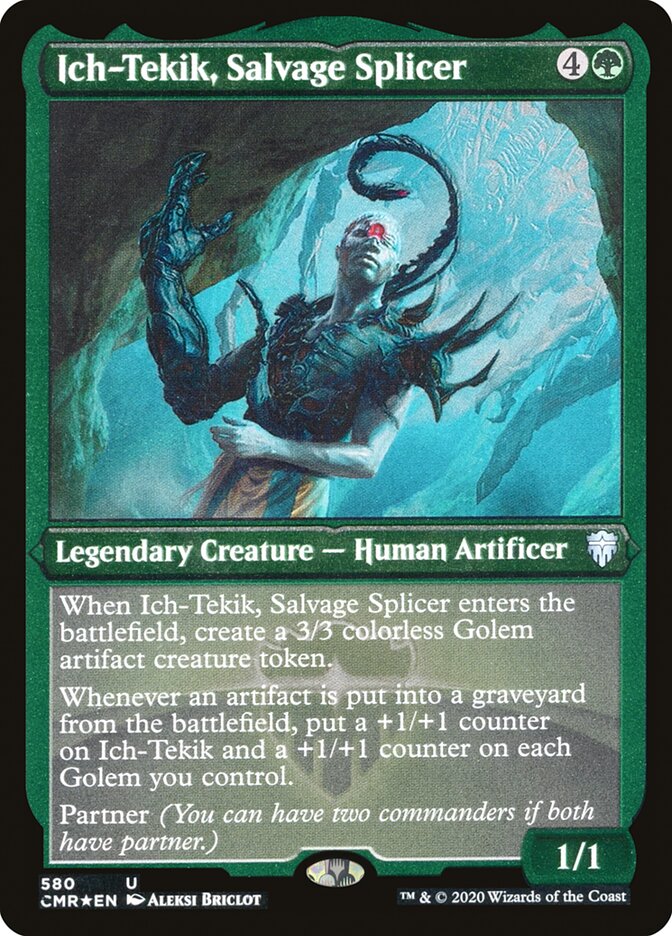 Ich-Tekik, Salvage Splicer (Etched) [Commander Legends] | Gate City Games LLC