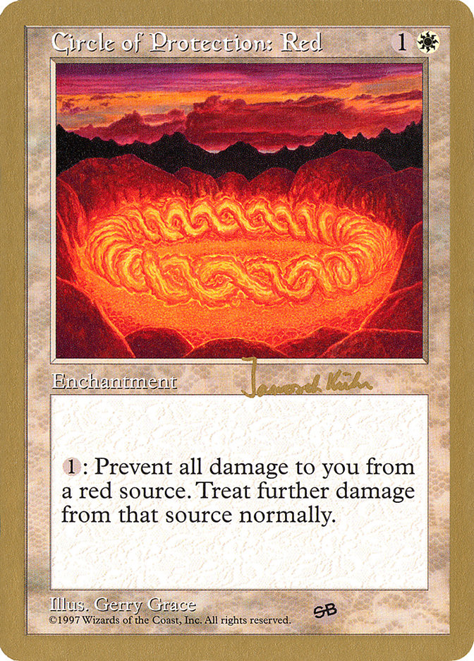Circle of Protection: Red (Janosch Kuhn) (SB) [World Championship Decks 1997] | Gate City Games LLC