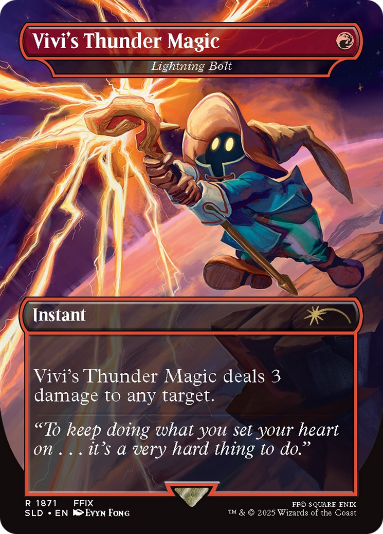 Vivi's Thunder Magic - Lightning Bolt [Secret Lair Drop Series] | Gate City Games LLC