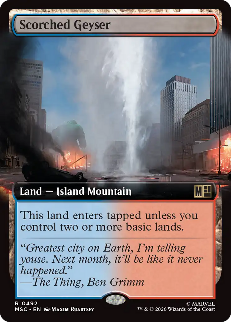 Scorched Geyser (Extended Art) [Marvel Super Heroes Commander] | Gate City Games LLC