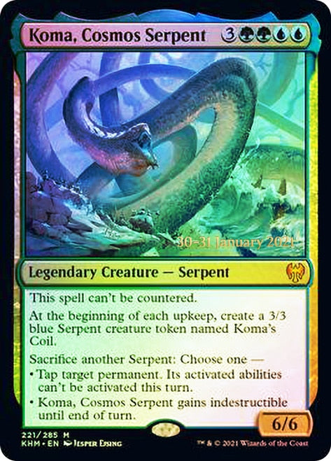 Koma, Cosmos Serpent [Kaldheim Prerelease Promos] | Gate City Games LLC