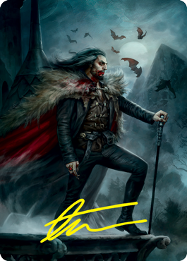 Dracula, Blood Immortal Art Card (Gold-Stamped Signature) [Innistrad: Crimson Vow Art Series] | Gate City Games LLC