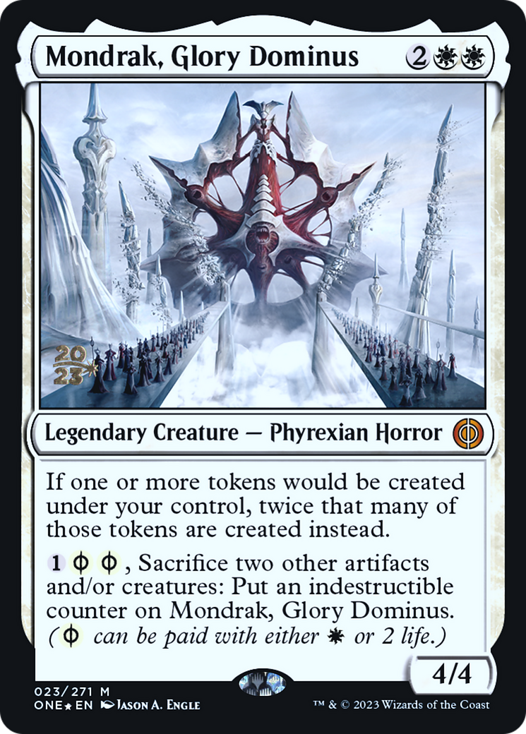 Mondrak, Glory Dominus [Phyrexia: All Will Be One Prerelease Promos] | Gate City Games LLC
