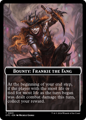 Bounty: Frankie the Fang // Bounty Rules Double-Sided Token [Outlaws of Thunder Junction Commander Tokens] | Gate City Games LLC