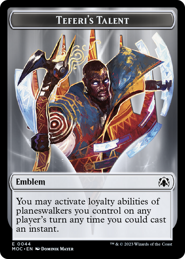 Phyrexian Myr // Teferi's Talent Emblem Double-Sided Token [March of the Machine Tokens] | Gate City Games LLC