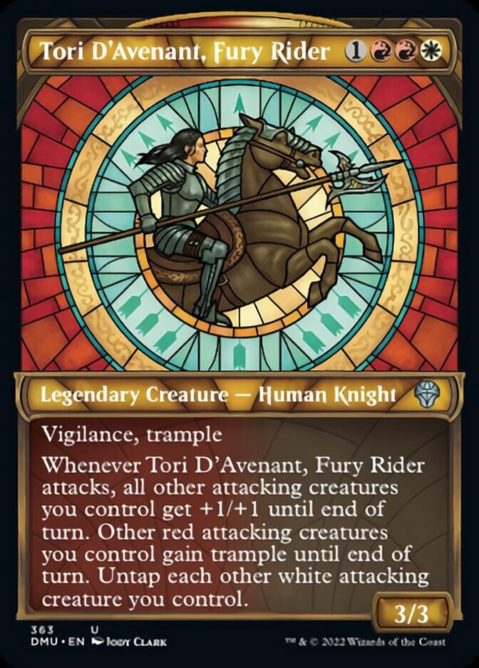 Tori D'Avenant, Fury Rider (Showcase Textured) [Dominaria United] | Gate City Games LLC
