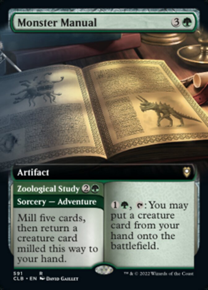 Monster Manual // Zoological Study (Extended Art) [Commander Legends: Battle for Baldur's Gate] | Gate City Games LLC
