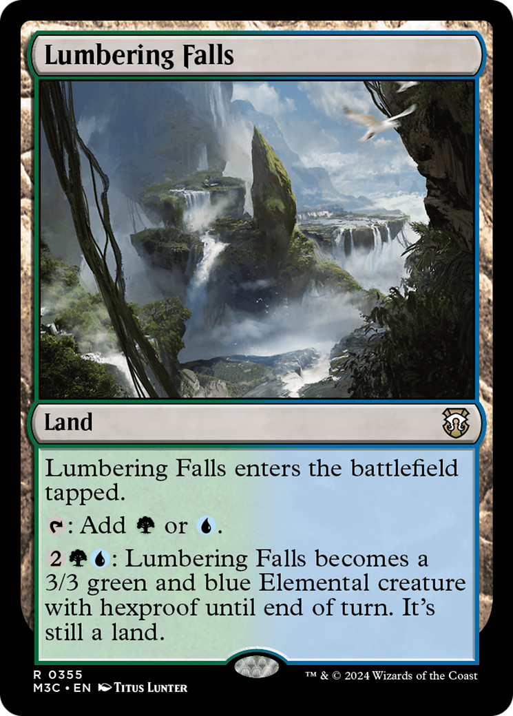 Lumbering Falls (Ripple Foil) [Modern Horizons 3 Commander] | Gate City Games LLC