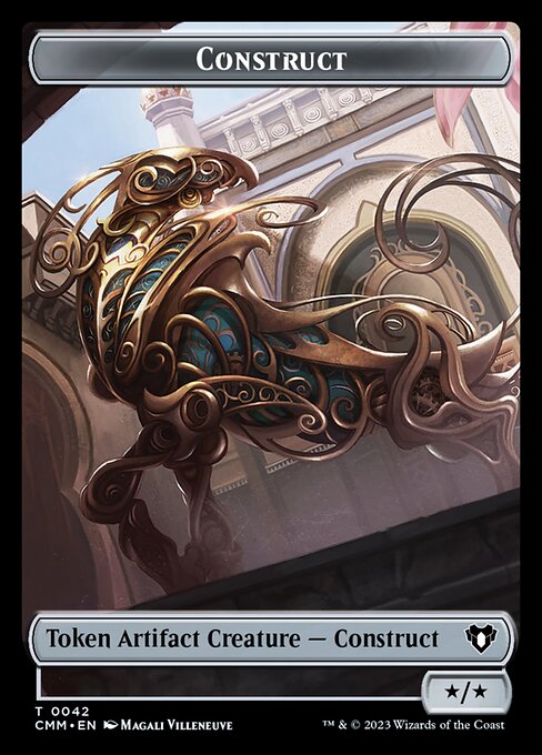 Elemental (0026) // Construct (0042) Double-Sided Token [Commander Masters Tokens] | Gate City Games LLC