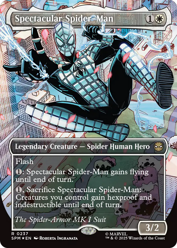 Spectacular Spider-Man (0237) (Borderless) (Textured Foil) [Marvel's Spider-Man] | Gate City Games LLC