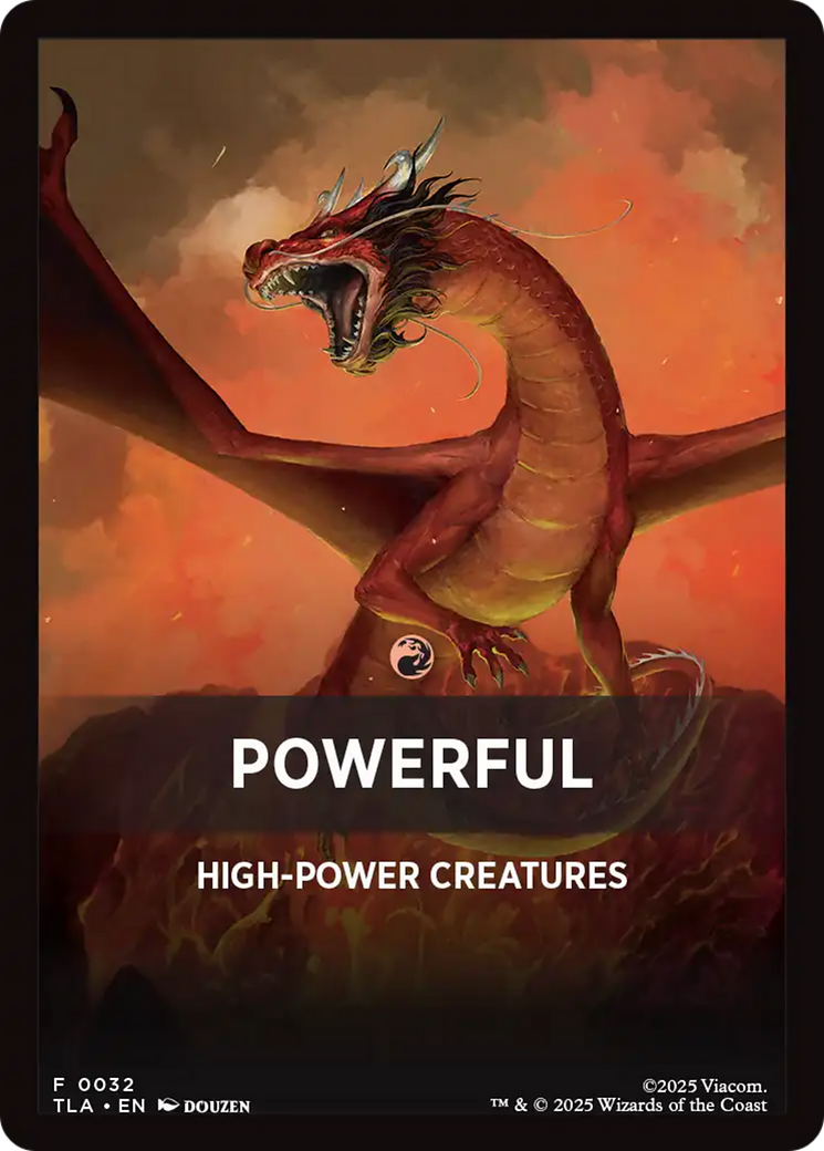 Powerful Theme Card [Avatar: The Last Airbender Tokens] | Gate City Games LLC