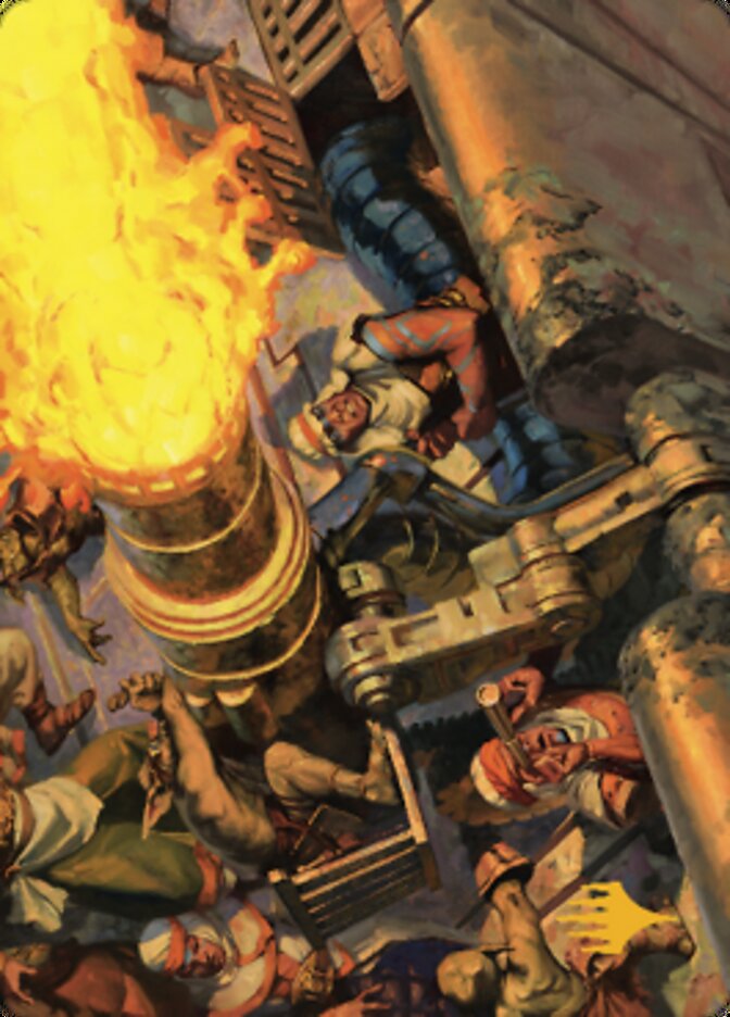 Mana Cannons Art Card (Gold-Stamped Signature) [Dominaria United Art Series] | Gate City Games LLC