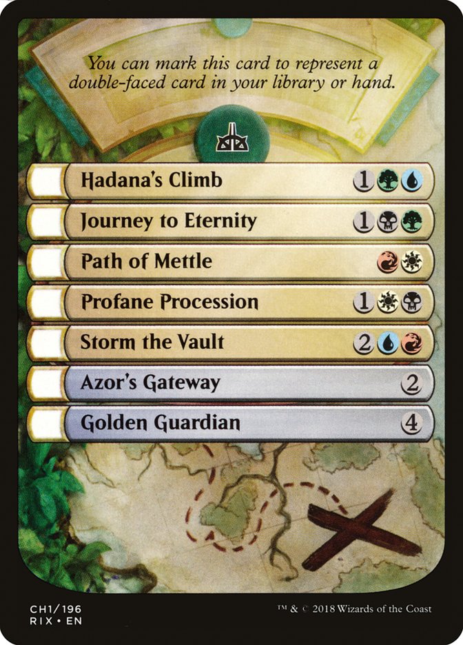 Rivals of Ixalan Checklist [Rivals of Ixalan Tokens] | Gate City Games LLC