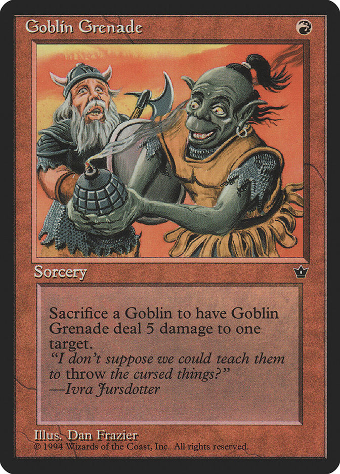 Goblin Grenade (Dan Frazier) [Fallen Empires] | Gate City Games LLC