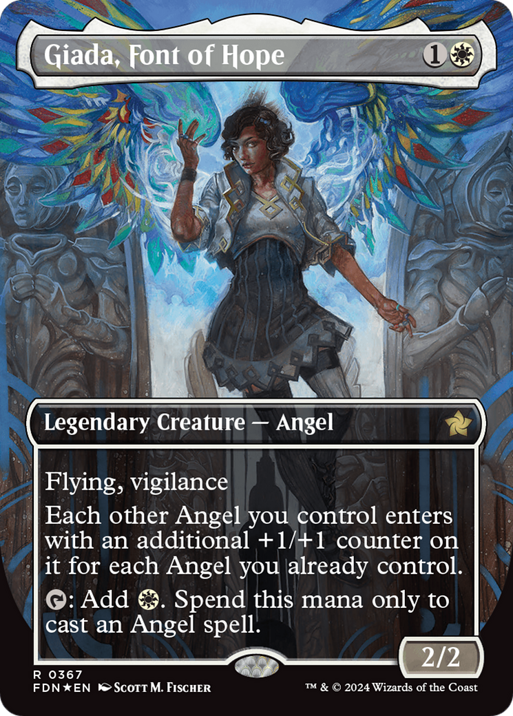 Giada, Font of Hope (Borderless) (Mana Foil) [Foundations] | Gate City Games LLC