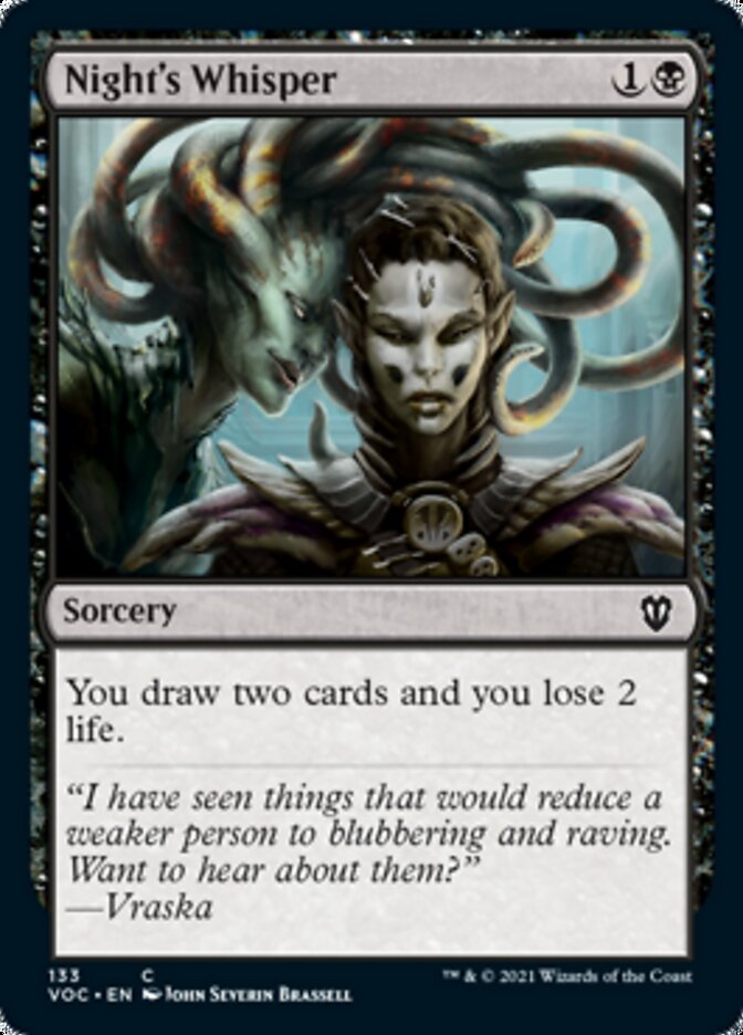 Night's Whisper [Innistrad: Crimson Vow Commander] | Gate City Games LLC