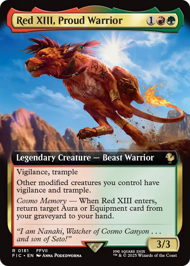 Red XIII, Proud Warrior (Extended Art) [FINAL FANTASY Commander] | Gate City Games LLC