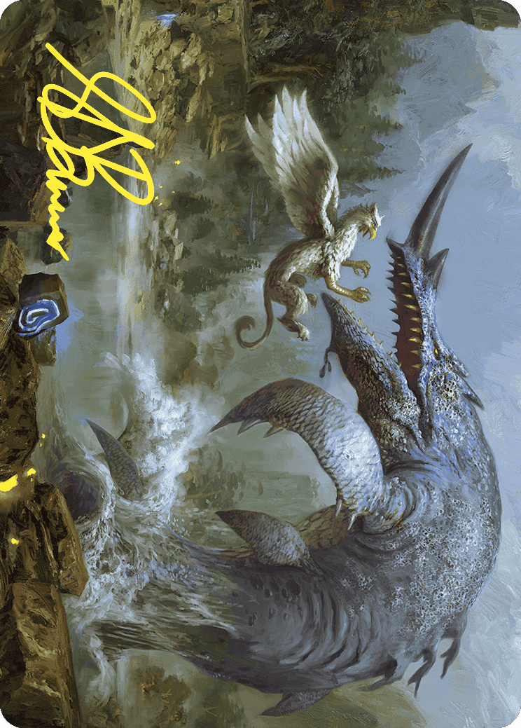 Horned Loch-Whale Art Card (Gold-Stamped Signature) [Wilds of Eldraine Art Series] | Gate City Games LLC