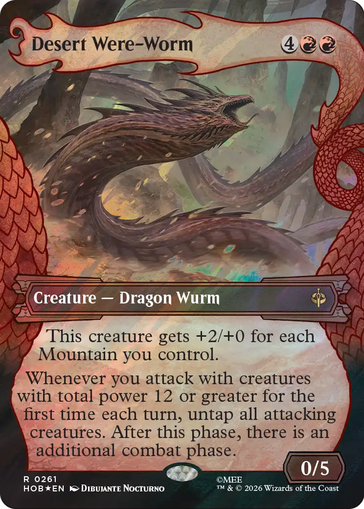 Desert Were-Worm (Showcase) (Surge Foil) [The Hobbit] | Gate City Games LLC