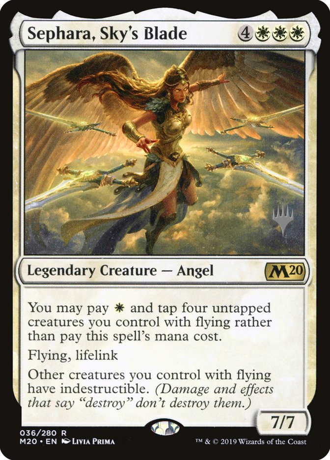 Sephara, Sky's Blade (Promo Pack) [Core Set 2020 Promos] | Gate City Games LLC
