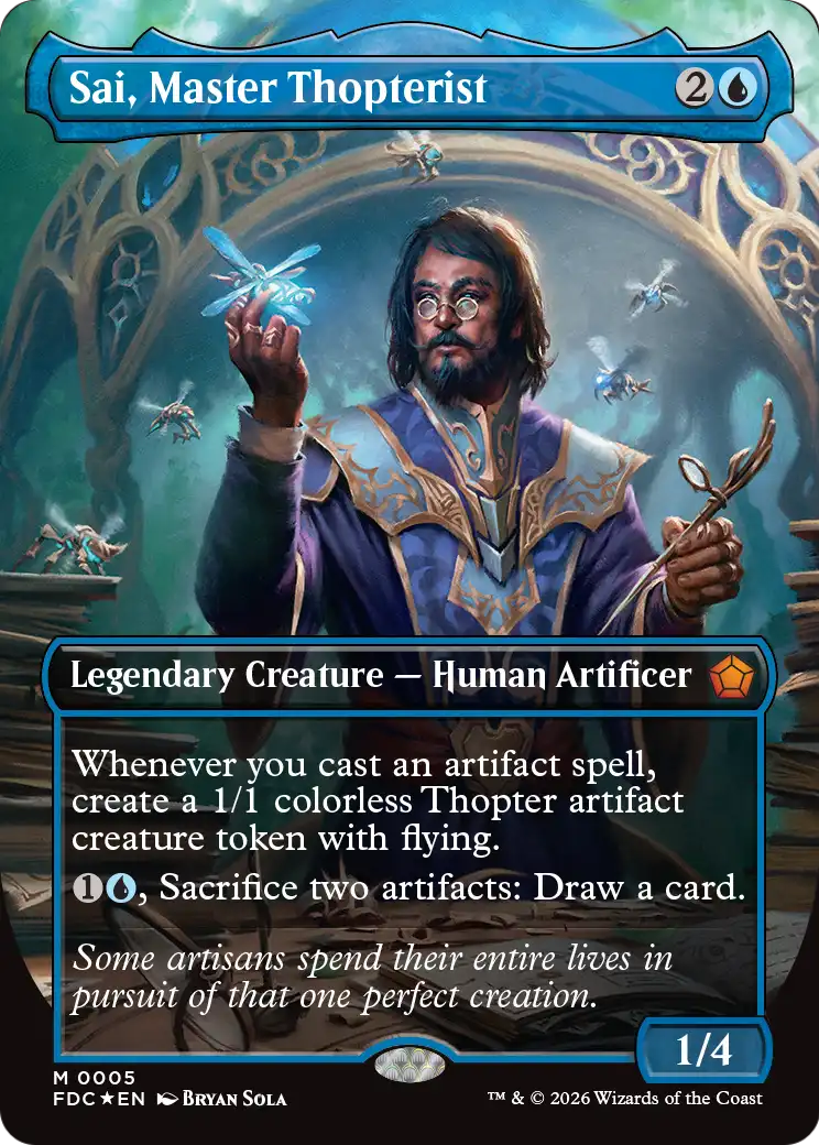 Sai, Master Thopterist (Borderless) [Foundations Commander] | Gate City Games LLC