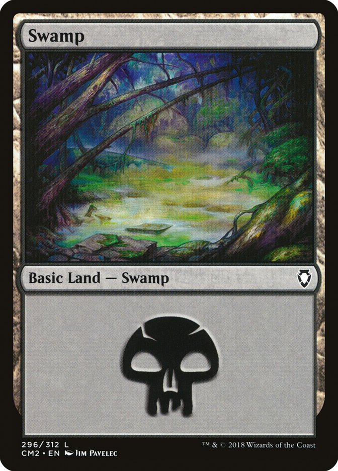 Swamp (296) [Commander Anthology Volume II] | Gate City Games LLC