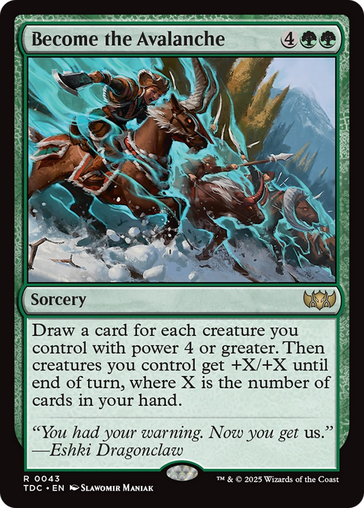 Become the Avalanche [Tarkir: Dragonstorm Commander] | Gate City Games LLC