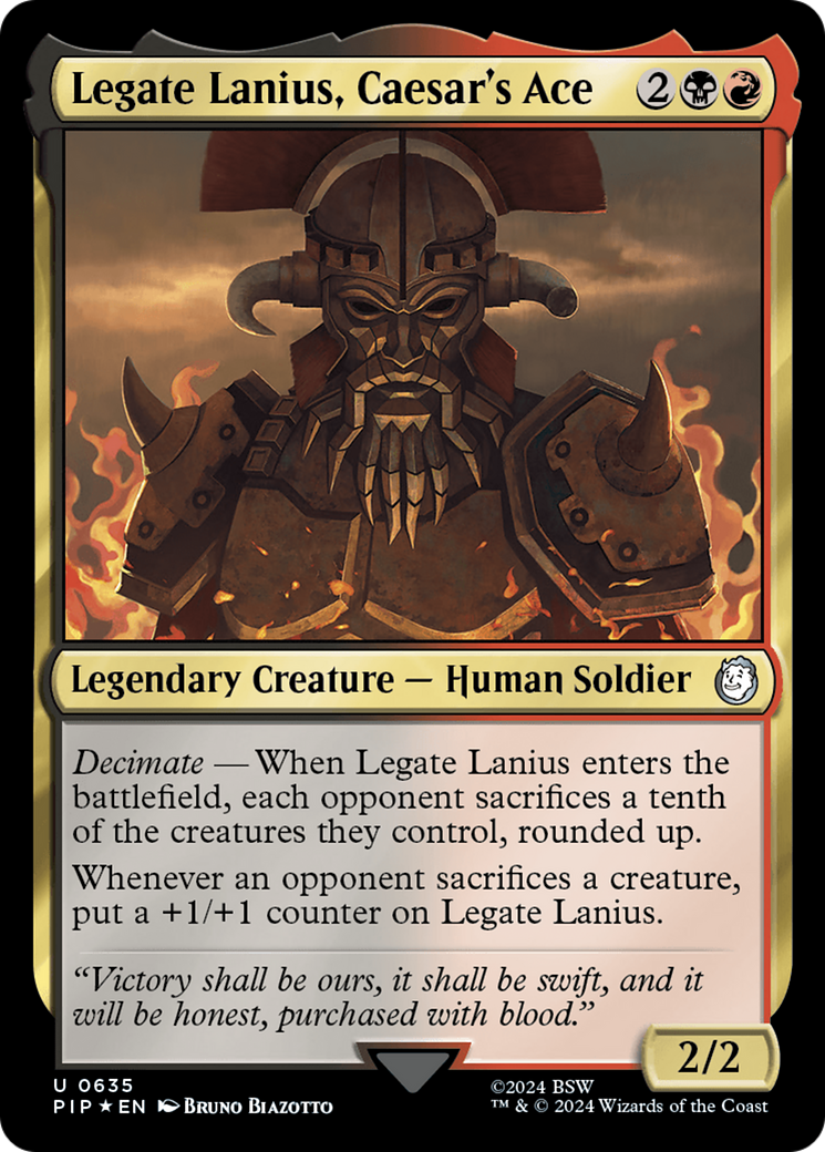 Legate Lanius, Caesar's Ace (Surge Foil) [Fallout] | Gate City Games LLC