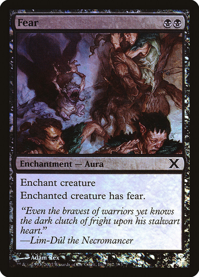 Fear (Premium Foil) [Tenth Edition] | Gate City Games LLC