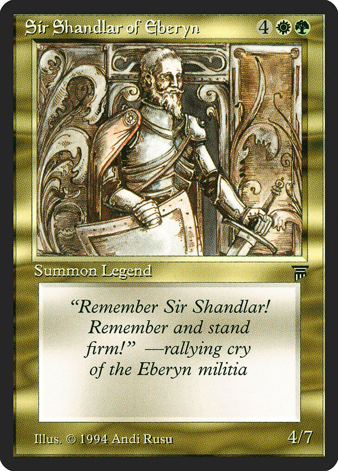 Sir Shandlar of Eberyn [Legends] | Gate City Games LLC