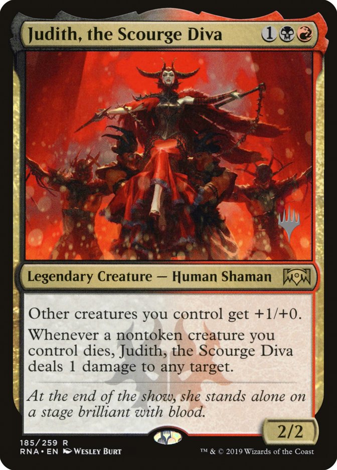 Judith, the Scourge Diva (Promo Pack) [Ravnica Allegiance Promos] | Gate City Games LLC