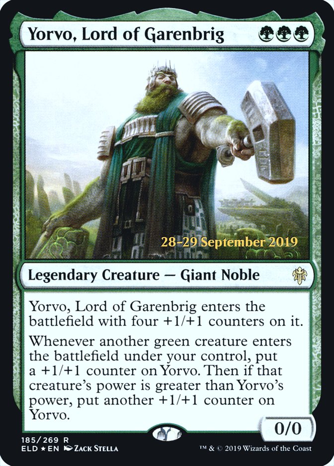 Yorvo, Lord of Garenbrig [Throne of Eldraine Prerelease Promos] | Gate City Games LLC