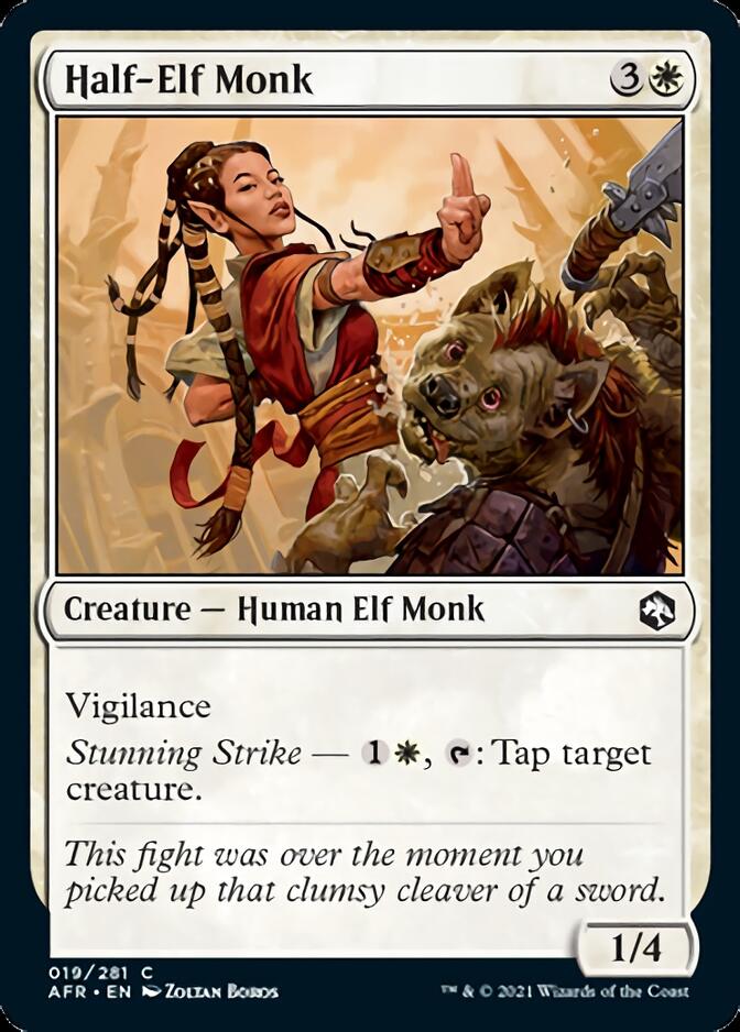 Half-Elf Monk [Dungeons & Dragons: Adventures in the Forgotten Realms] | Gate City Games LLC