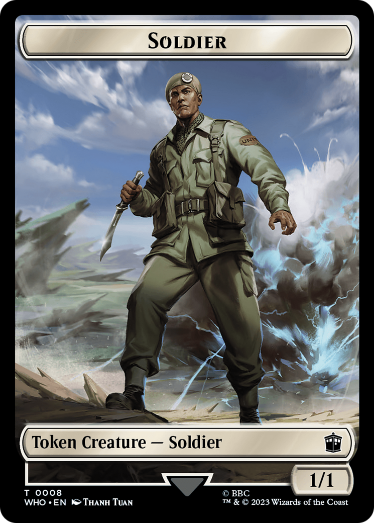 Soldier // Beast Double-Sided Token [Doctor Who Tokens] | Gate City Games LLC