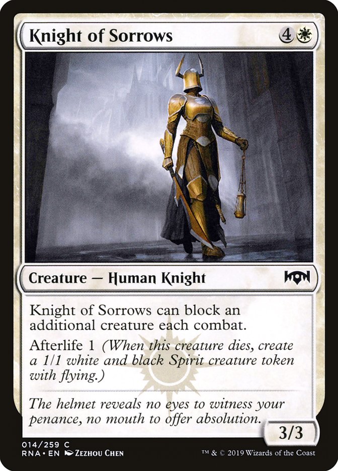 Knight of Sorrows [Ravnica Allegiance] | Gate City Games LLC