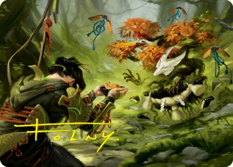Commune with Spirits Art Card (Gold-Stamped Signature) [Kamigawa: Neon Dynasty Art Series] | Gate City Games LLC