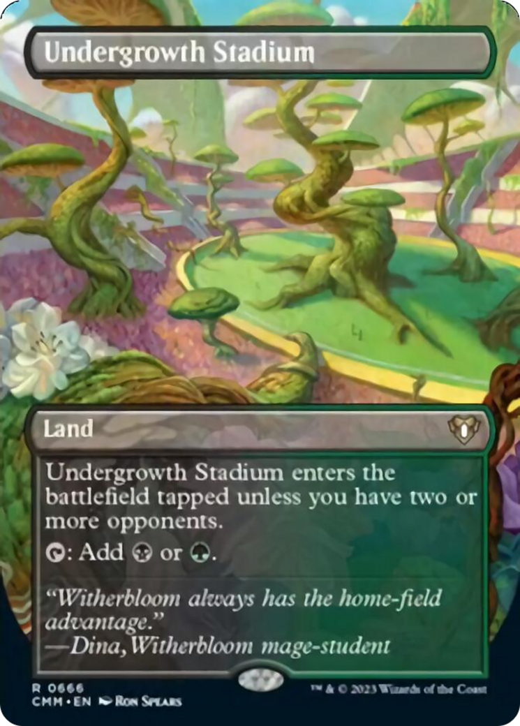 Undergrowth Stadium (Borderless Alternate Art) [Commander Masters] | Gate City Games LLC