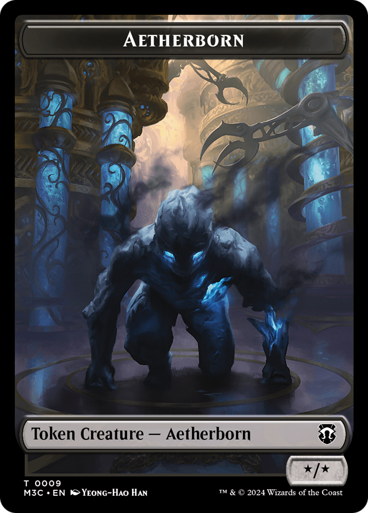 Aetherborn (Ripple Foil) // Thopter Double-Sided Token [Modern Horizons 3 Commander Tokens] | Gate City Games LLC