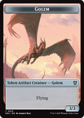 Construct // Golem (0013) Double-Sided Token [Aetherdrift Commander Tokens] | Gate City Games LLC