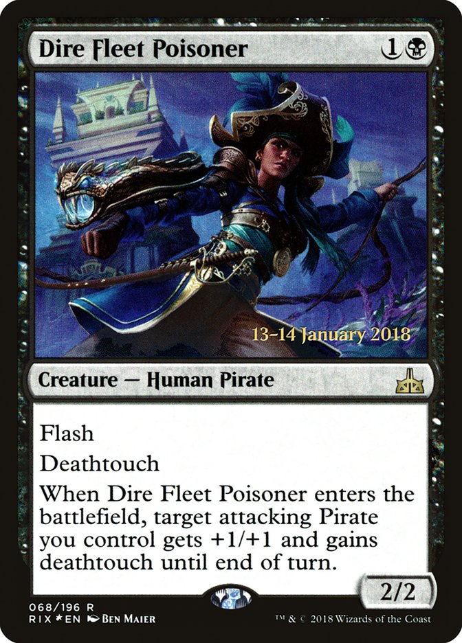 Dire Fleet Poisoner [Rivals of Ixalan Prerelease Promos] | Gate City Games LLC