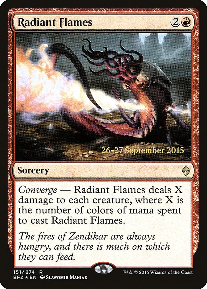 Radiant Flames [Battle for Zendikar Prerelease Promos] | Gate City Games LLC